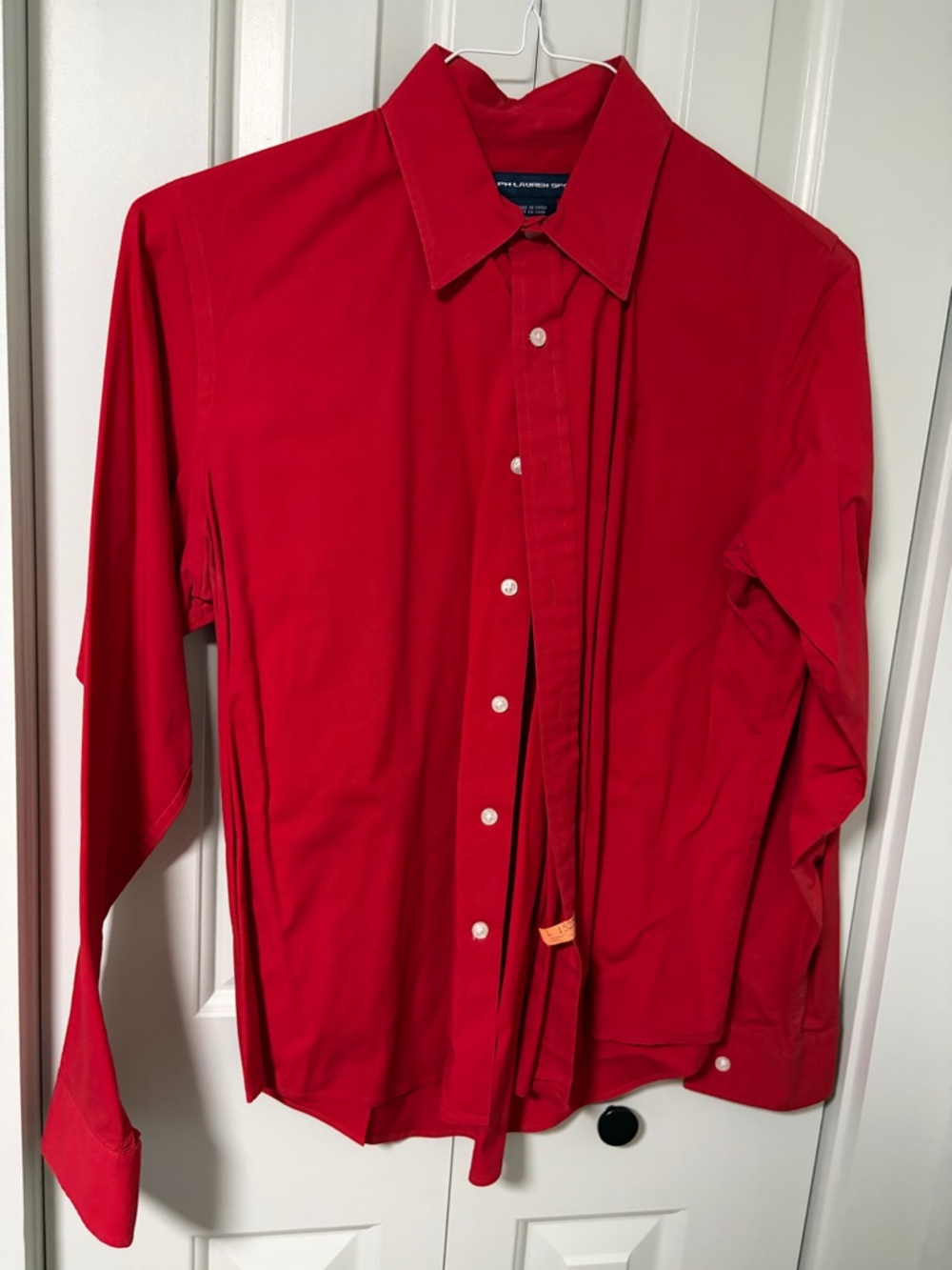 Ralph Lauren Women's Bright Red Long-Sleeve Dress Shirt